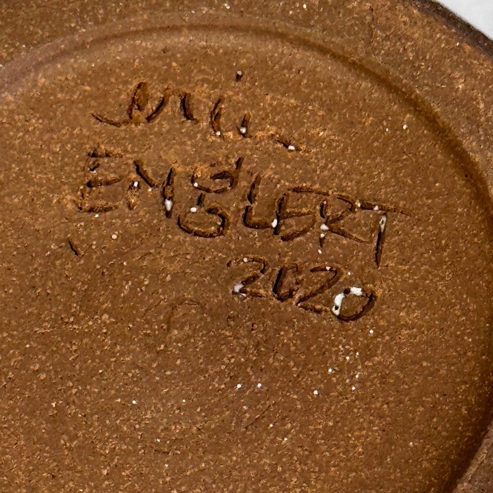 Signed Studio Pottery Rhinoceros Mug Grey Stoneware Ceramic 2020 Erin Englert - Picture 6 of 7